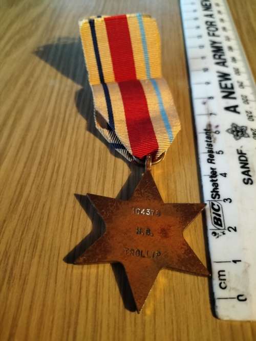 WW2 Medal issued to 104378 H.B. Trollip