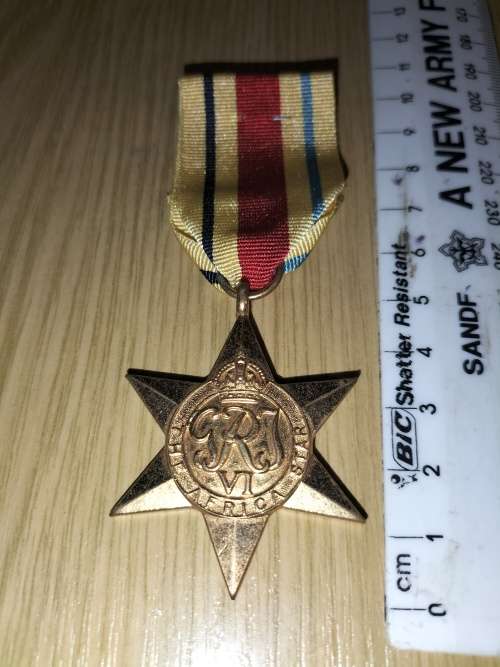 WW2 Medal issued to N13537 J.D. Dlamatsane?