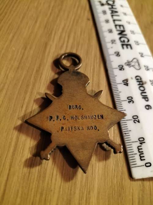 Full Size WW1 Medal issued to Burg. P.F.G. Holshauzen Prieska Kommando (No Ribbon)