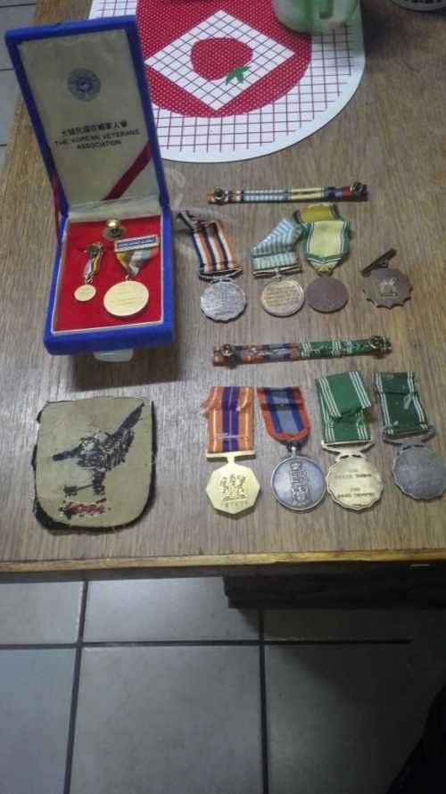 Rare!!! Korean War - SAAF Medal Lot - Issued to A. R. Page (One bid for Everything)