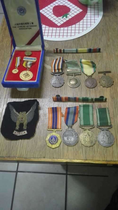 Rare!!! Korean War - SAAF Medal Lot - Issued to A. R. Page (One bid for Everything)