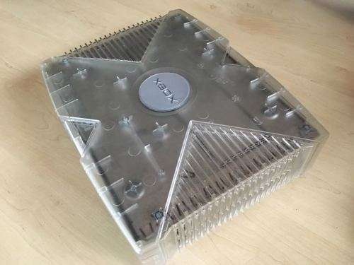 Crystal Xbox Console + 1 Controller & 2 Grand Theft Auto Games. (Collectors) (Retro)