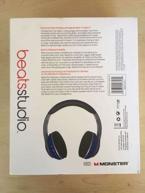 beats Studio - Wireless Bluetooth Headphones (Blue)