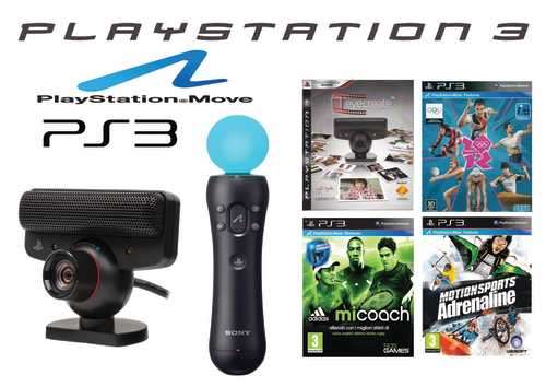 Sony Playstation 3 - Eye Toy + Move Controller & 4 Games.