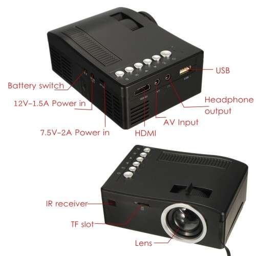 UNIC UC18 Mini Portable video Projector Full HD 1080P