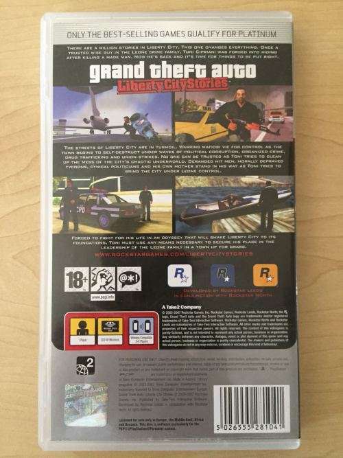 Grand Theft Auto: Liberty City Stories Platinum Edition (PSP)