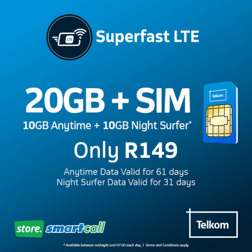 SIM Only + 20GB Telkom Data Bundle