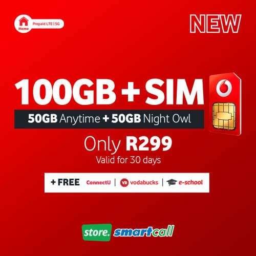 SIM Only + 100GB Vodacom LTE Data