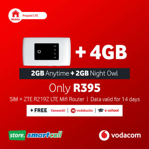 ZTE R219Z LTE Router + 4GB Vodacom LTE Data
