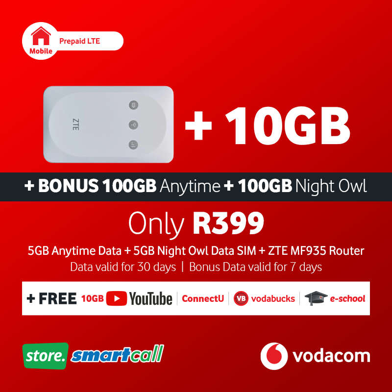 ZTE MF935 Router + 210GB Vodacom LTE Data
