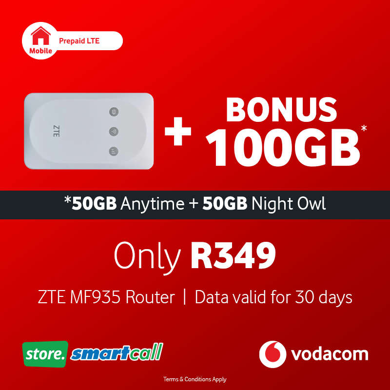 ZTE MF935 Router + Bonus 100GB Vodacom LTE Data