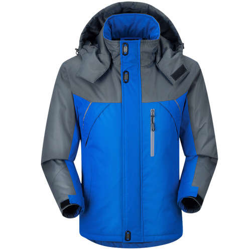 Winter Jacket Blue and Grey with Hood - *Free shipping