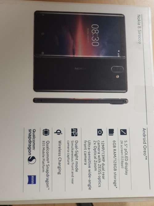 Nokia 8 Sirocco 128 Gb ,6GB Ram (Dont miss  this Bargain)