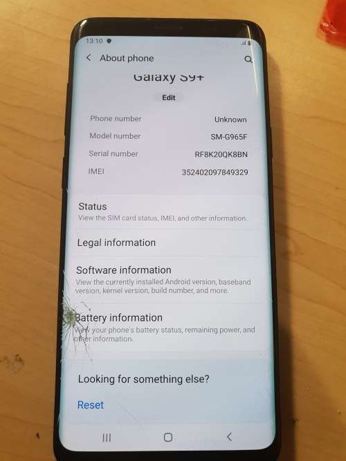 Samsung Galaxy S9 Plus G965F 128GB with box and accessories