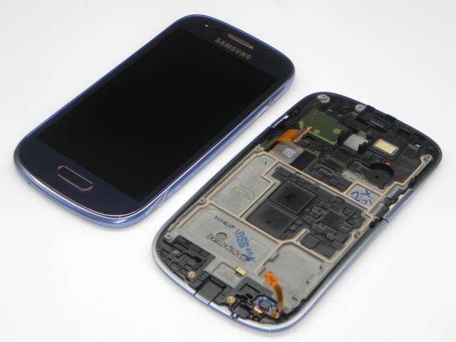 Samsung s3 mini i8190 Lcd blue with frame complete geniune item (Free Postage)