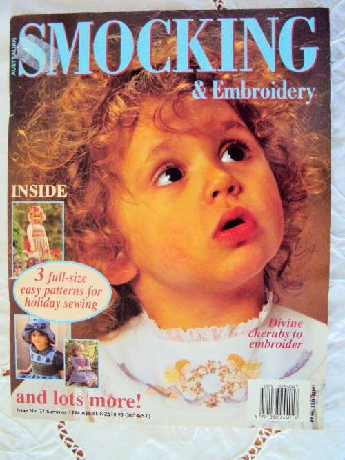 Australian Smocking and embroidery - full size patterns Perfect Gift - VGC