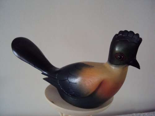 Purple crested Loerie, hand carved and painted Limited Edition, numbered - VGC