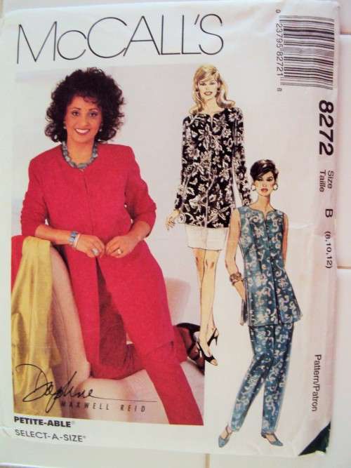 Stunning Daphne Maxwell Reid unlined jacket and pull on pants Size 8-12 (part cut sewing pattern)