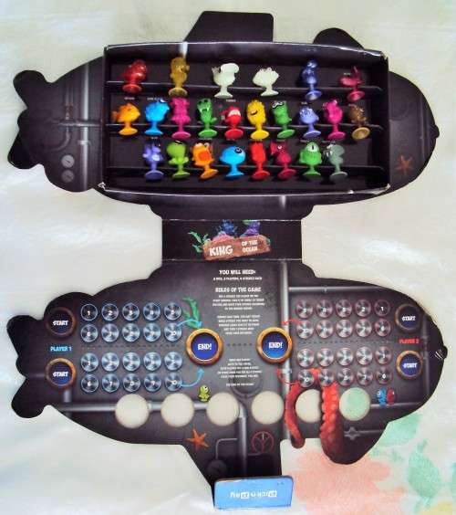 Complete Collection of Stikeez Creatures of the Deep in submarine - VGC