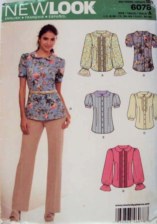 Prettiest blouses New Look 6078 Size 32-42  **UNCUT & unused VGC
