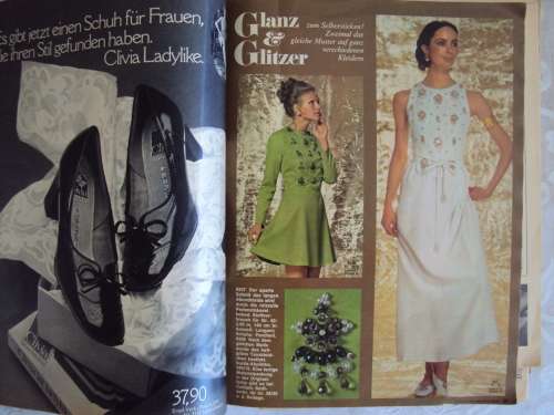 Vintage BURDA November 1969 with pattern inserts  Bottom spine has wear