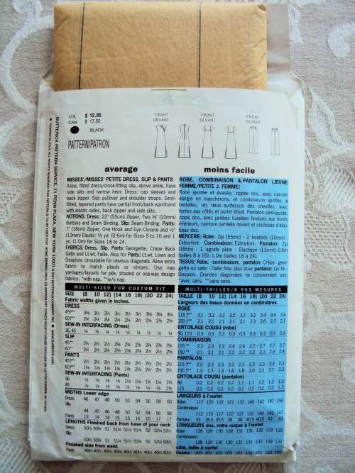 David Warren Butterick 6057 Chinese Dress & slim slacks Size 8-10-12 ***UNCUT factory folded VGC