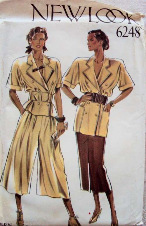 New Look 6248 Jacket, skirt, culottes SIZE 8-18 (6 sizes in one) ***UNCUT, factory folded