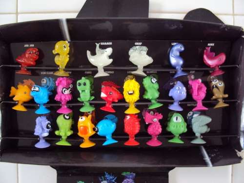 Complete Collection of Stikeez Creatures of the Deep in submarine - Corner of submarine has fold lin
