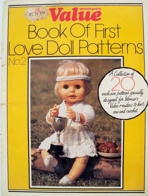 Vintage book No.2 Book of First Love doll patterns by Woman's Value - 20 patterns to knit, sew & cro