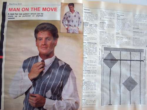 Collection vintage Machine knitting patterns from old mags pasted in file over 100 patterns!!!