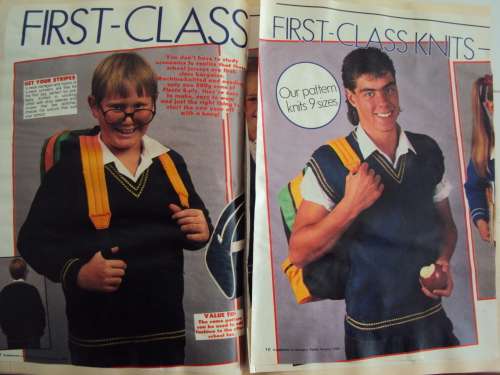 Collection vintage Machine knitting patterns from old mags pasted in file over 100 patterns!!!