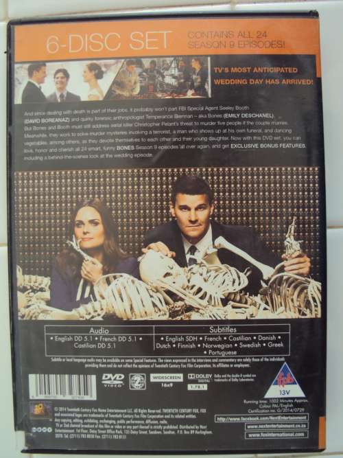 BONES The Complete Ninth Season Till Death Do Us Part edition (6xdiscs)