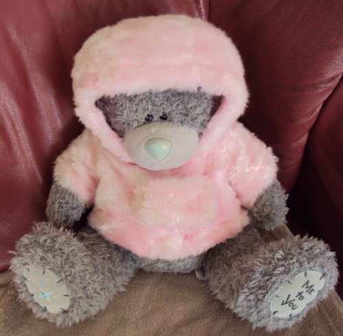 Large Me to You teddy bear in her pink hoody label intact About 41cm Clean, pre-loved