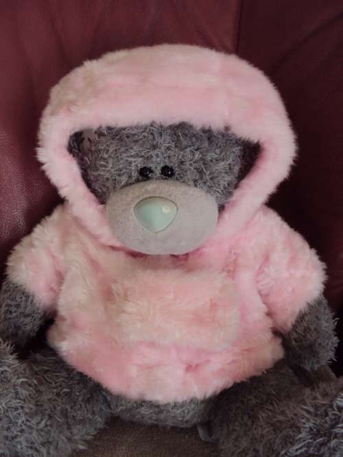 Large Me to You teddy bear in her pink hoody label intact About 41cm Clean, pre-loved