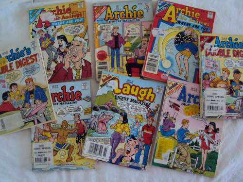 LOT of 8 Archie Library comic digests 2 are DOUBLE DIGESTS, all firmly bound good