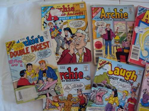 LOT of 8 Archie Library comic digests 2 are DOUBLE DIGESTS, all firmly bound good