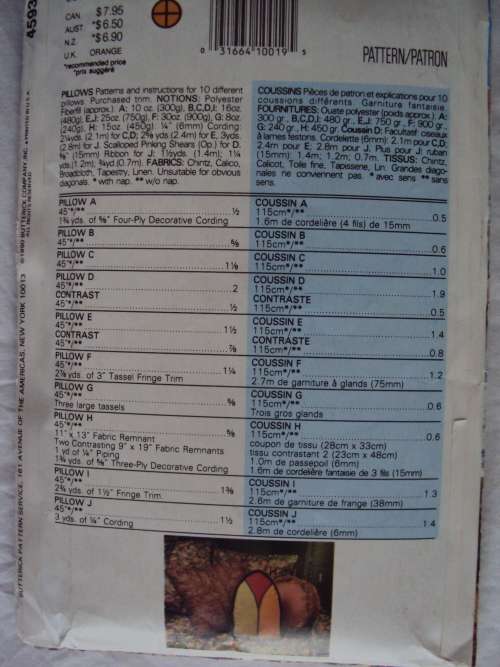 Better Homes & Gardens Butterick 4593 One size **Uncut factory folded 90's Vintage