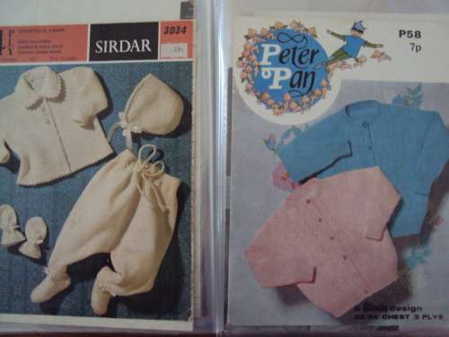Collection of BABY KNITTING PATTERNS over 35 plus 41 patterns in Shepherd booklet, all in flip file