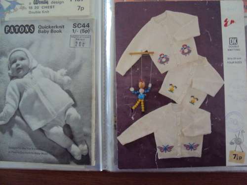 Collection of BABY KNITTING PATTERNS over 35 plus 41 patterns in Shepherd booklet, all in flip file