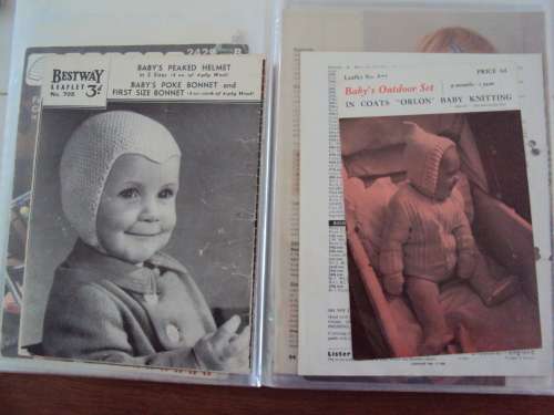Collection of BABY KNITTING PATTERNS over 35 plus 41 patterns in Shepherd booklet, all in flip file