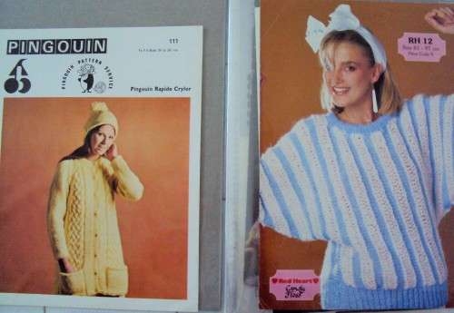Flip File of HAND KNITTING PATTERNS for the family over 15 patterns