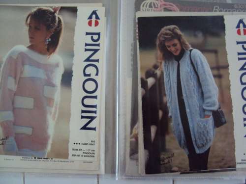 Flip File of HAND KNITTING PATTERNS for the family over 15 patterns