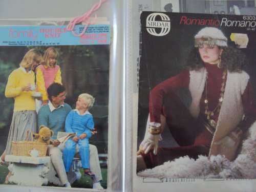 Flip File of HAND KNITTING PATTERNS for the family over 15 patterns