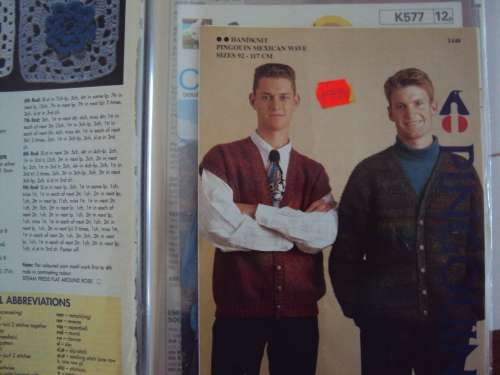 Flip File of HAND KNITTING PATTERNS for the family over 15 patterns