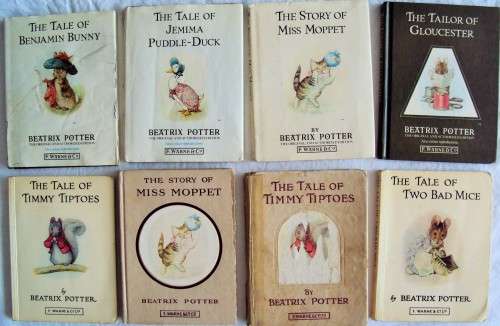 Collection of 8 BEATRIX POTTER books - F. Warne & Co  Vintage collector children's books