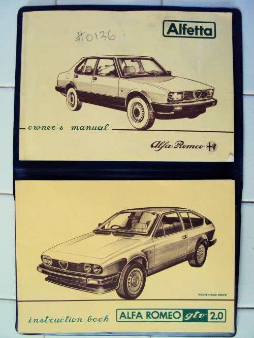 Alfa Romeo vintage Owner's manual "Alfetta" and Instruction book  VGC clean, firmly bound  - for the
