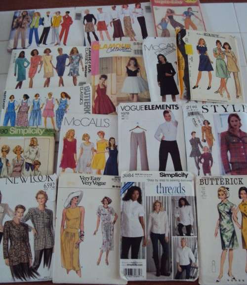 Job Lot "AA" of 16x Ladies sewing patterns (cut, not checked) -
