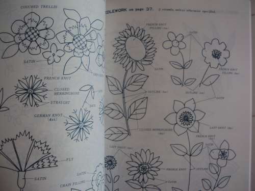 Easy Embroidery s/c book 80's Vintage  105 pages filled with pretty designs & how to stitches VGC