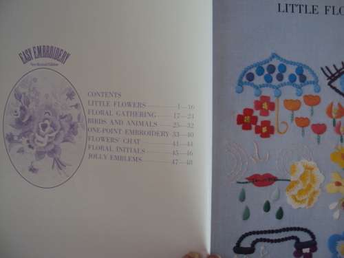 Easy Embroidery s/c book 80's Vintage  105 pages filled with pretty designs & how to stitches VGC