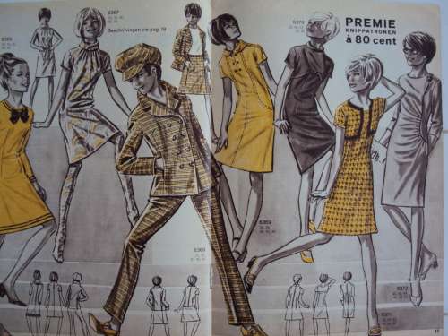 Vintage MARION No.223 Jan 1967 Swinging Sixties patterns Sewing mag (Holland/Dutch)  complete